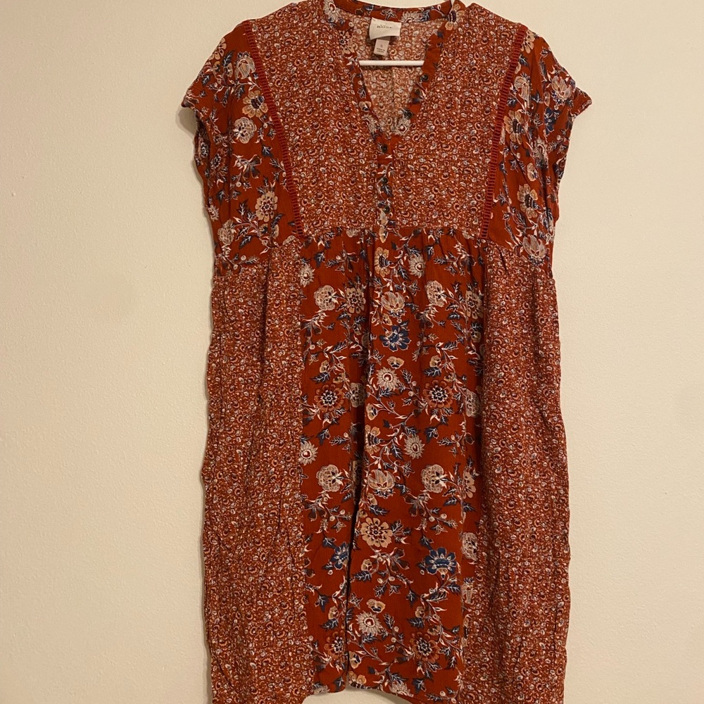 Knox Rose Rust Floral Mini Dress